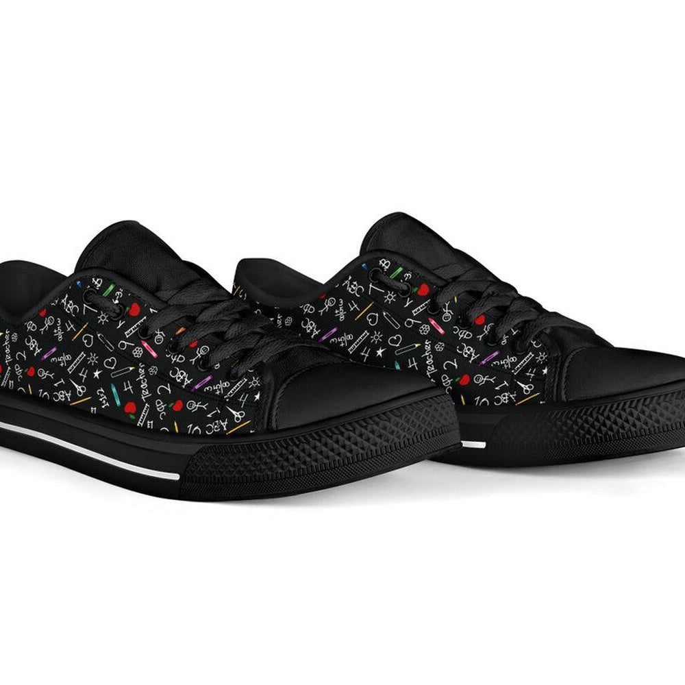Teacher Partten Low Top Shoes License Plate Shoes for Mens, Teacher Shoes, Low Top Sneakers
