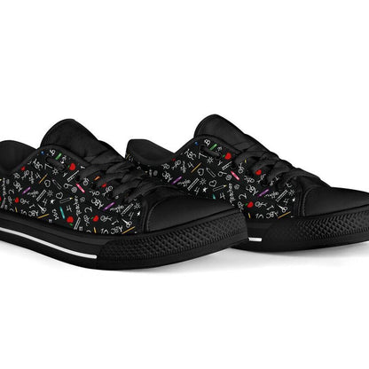 Teacher Partten Low Top Shoes License Plate Shoes for Mens, Teacher Shoes, Low Top Sneakers