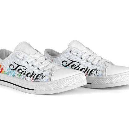 Teacher Pencil Low Top Shoes, Teacher Shoes, Low Top Sneakers