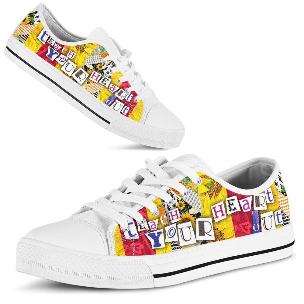 Teacher Shoes License Plate Shoes for Mens, Teacher Shoes, Low Top Sneakers