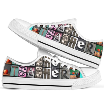 Teacher Sign Low Top Shoes, Teacher Shoes, Low Top Sneakers