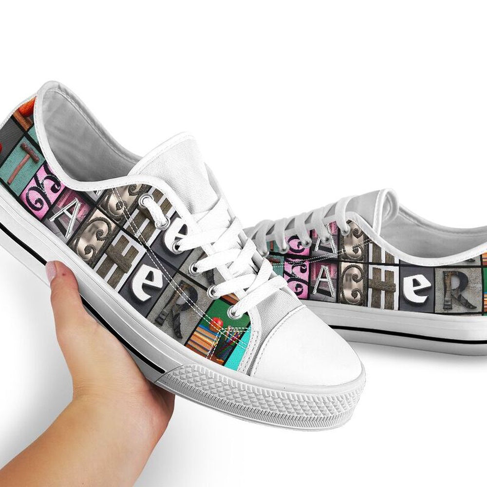 Teacher Sign Low Top Shoes, Teacher Shoes, Low Top Sneakers