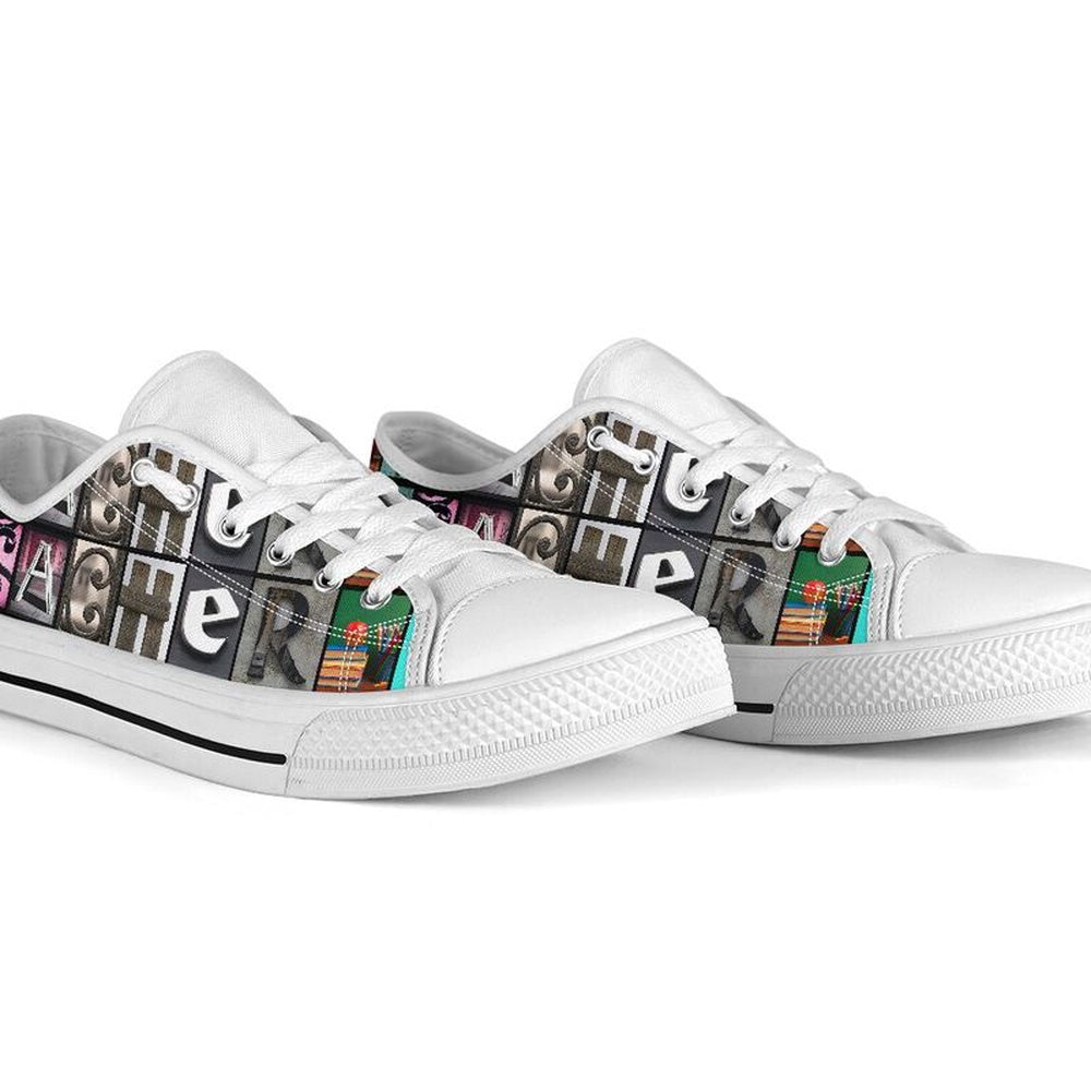 Teacher Sign Low Top Shoes, Teacher Shoes, Low Top Sneakers