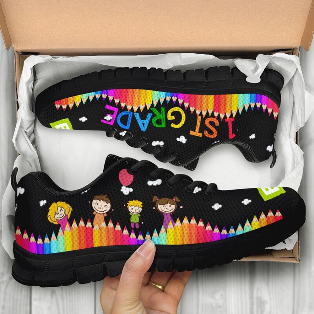 Teacher Sneaker, 1St Grade Abc Black Shoes, Fun Teacher Shoes