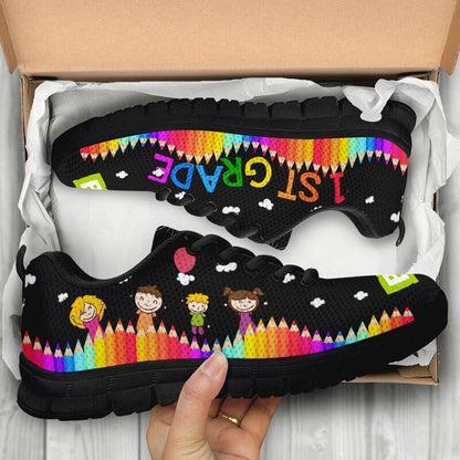 Teacher Sneaker, 1St Grade Abc Black Shoes, Fun Teacher Shoes