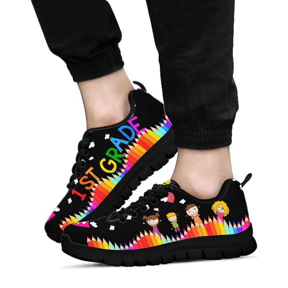Teacher Sneaker, 1St Grade Abc Black Shoes, Fun Teacher Shoes