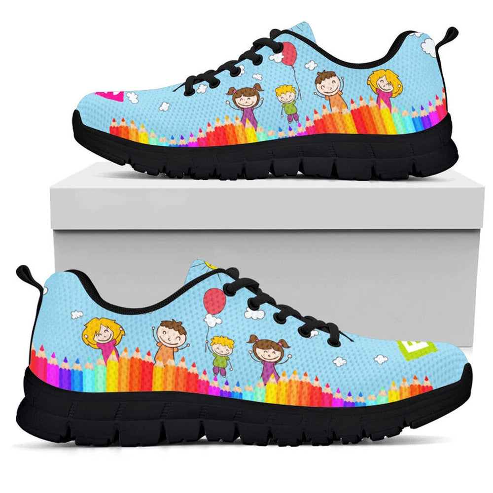 Teacher Sneaker, 1St Grade Abc Blue Shoes, Fun Teacher Shoes