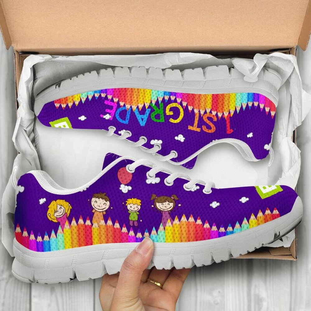 Teacher Sneaker, 1St Grade Abc Purple Shoes, Fun Teacher Shoes