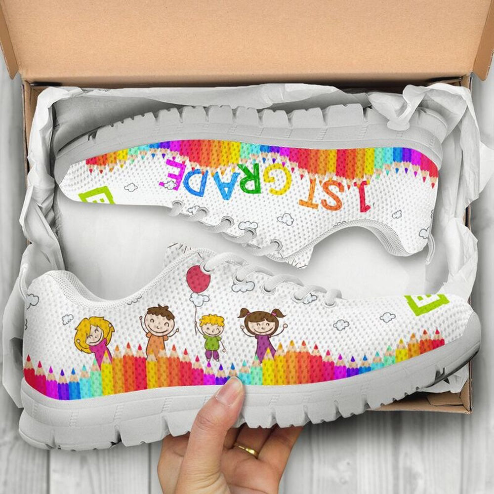 Teacher Sneaker, 1St Grade Abc White Shoes, Fun Teacher Shoes