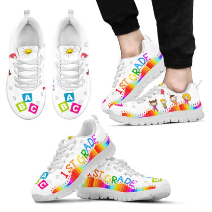 Teacher Sneaker, 1St Grade Abc White Shoes, Fun Teacher Shoes