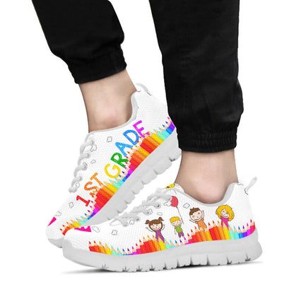 Teacher Sneaker, 1St Grade Abc White Shoes, Fun Teacher Shoes