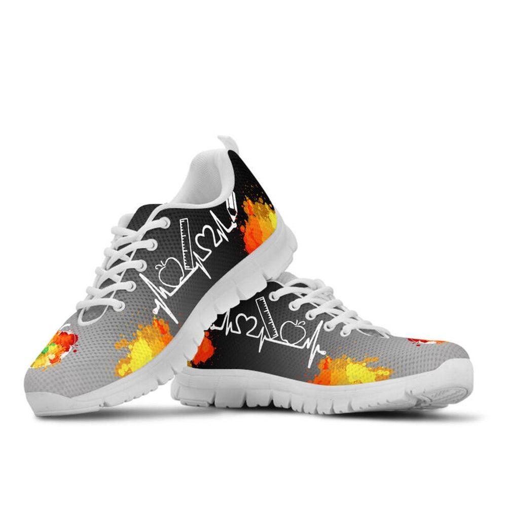Teacher Sneaker, 1St Grade Art Black Gray Shoes, Fun Teacher Shoes