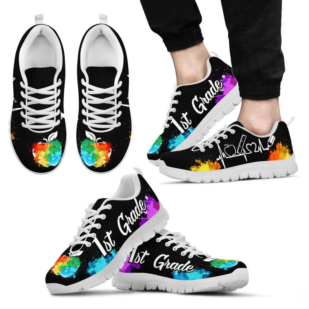 Teacher Sneaker, 1St Grade Art Color Shoes, Fun Teacher Shoes