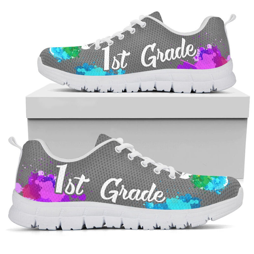 Teacher Sneaker, 1St Grade Art Gray Shoes, Fun Teacher Shoes