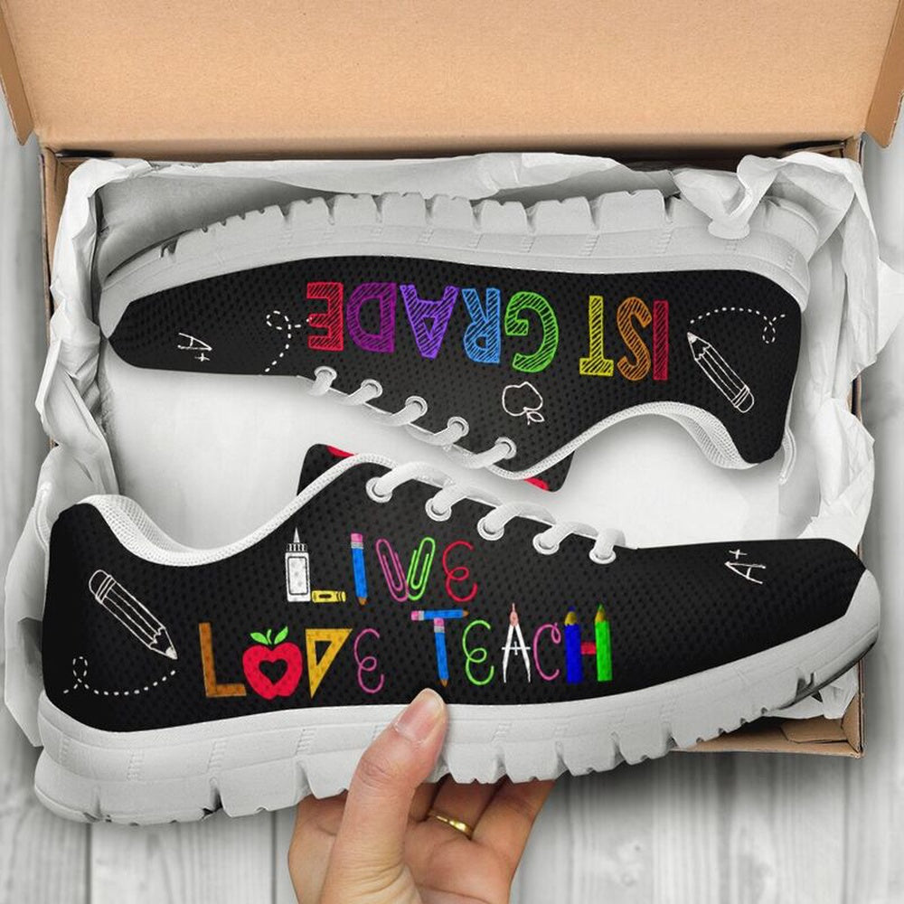 Teacher Sneaker, 1St Grade Live Love Shoes, Fun Teacher Shoes