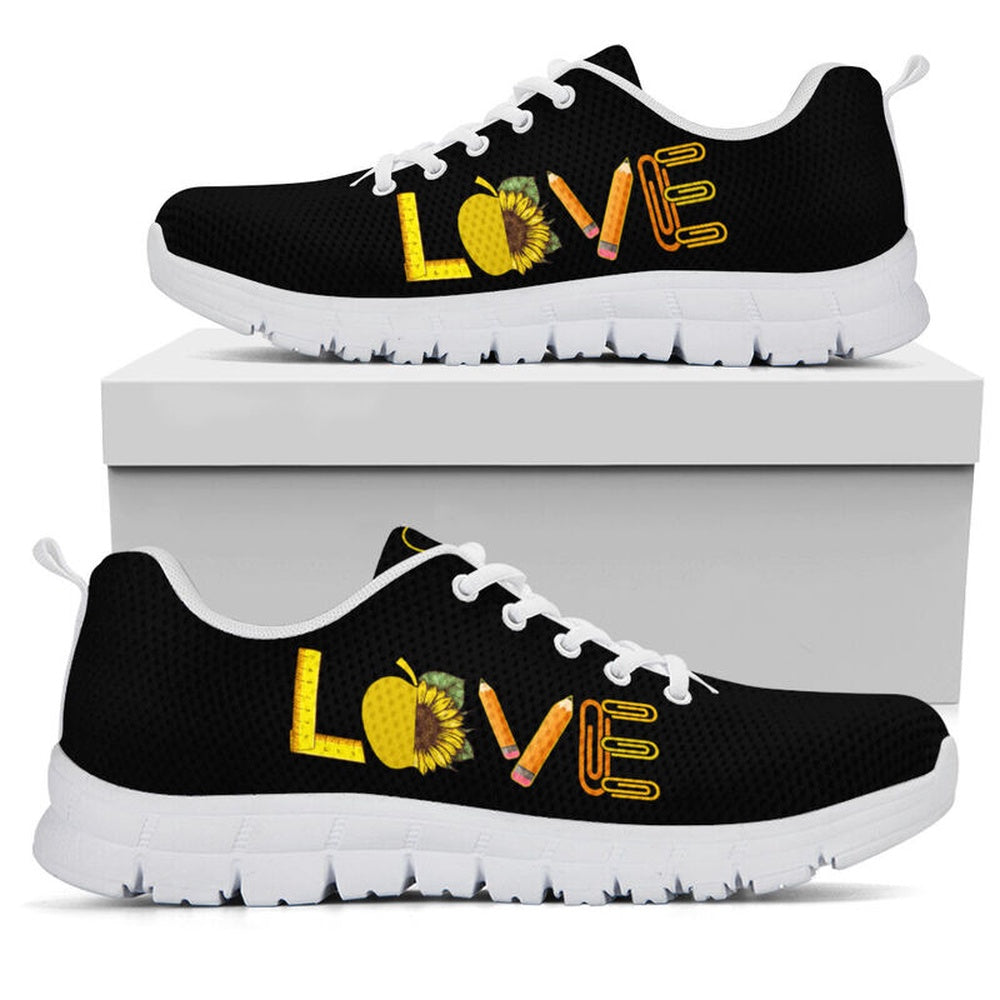 Teacher Sneaker, 1St Grade Love Sunflower Shoes, Fun Teacher Shoes