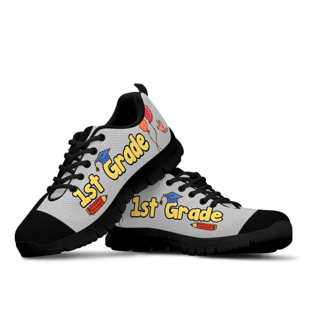 Teacher Sneaker, 1St Grade Rocks Black Gray Shoes, Fun Teacher Shoes