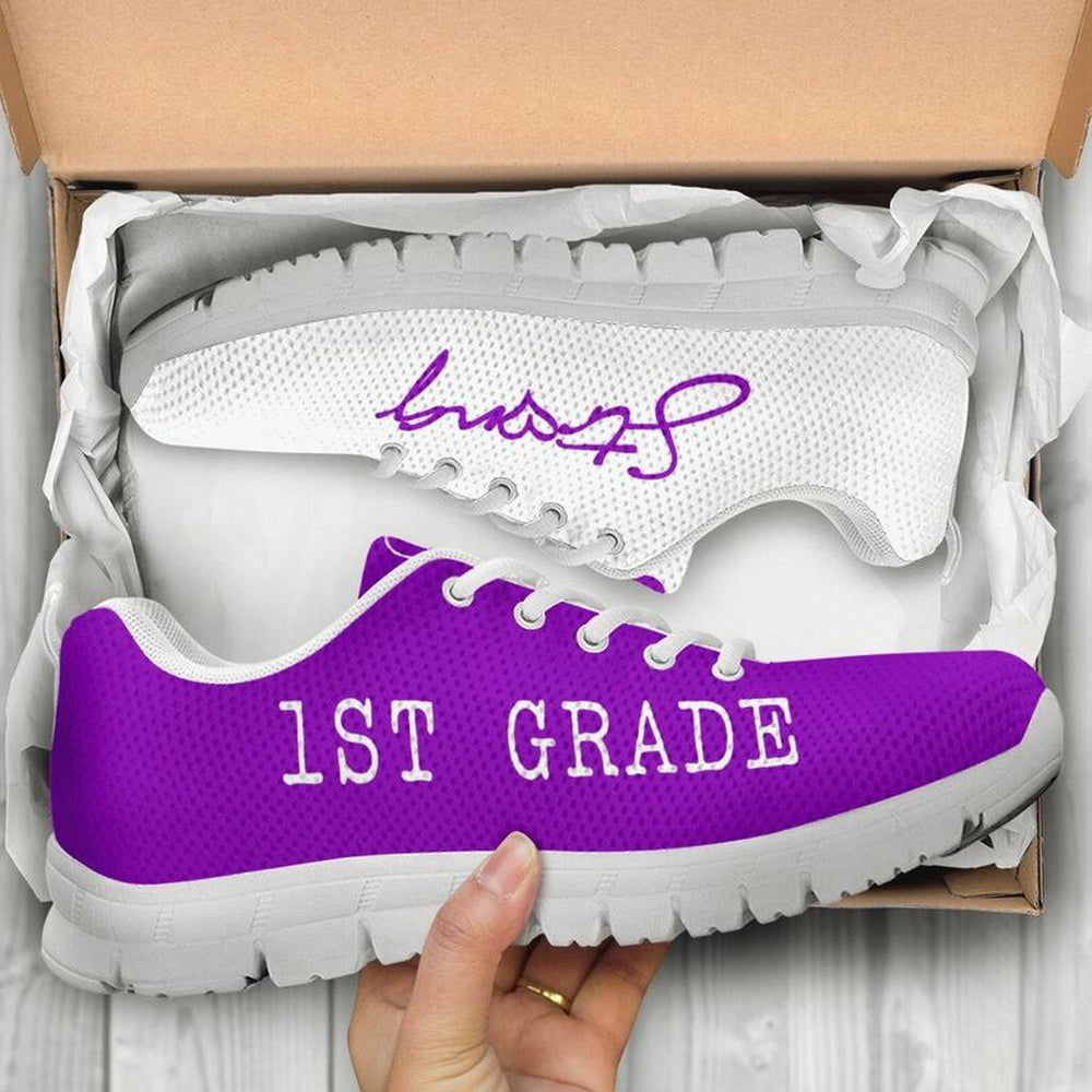Teacher Sneaker, 1St Grade Strong Purple Shoes Shoes, Fun Teacher Shoes