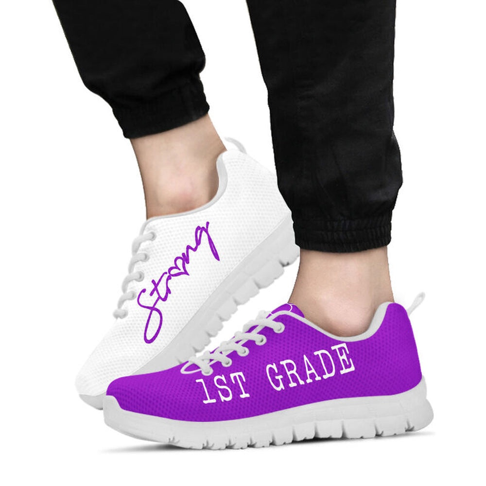 Teacher Sneaker, 1St Grade Strong Purple Shoes Shoes, Fun Teacher Shoes