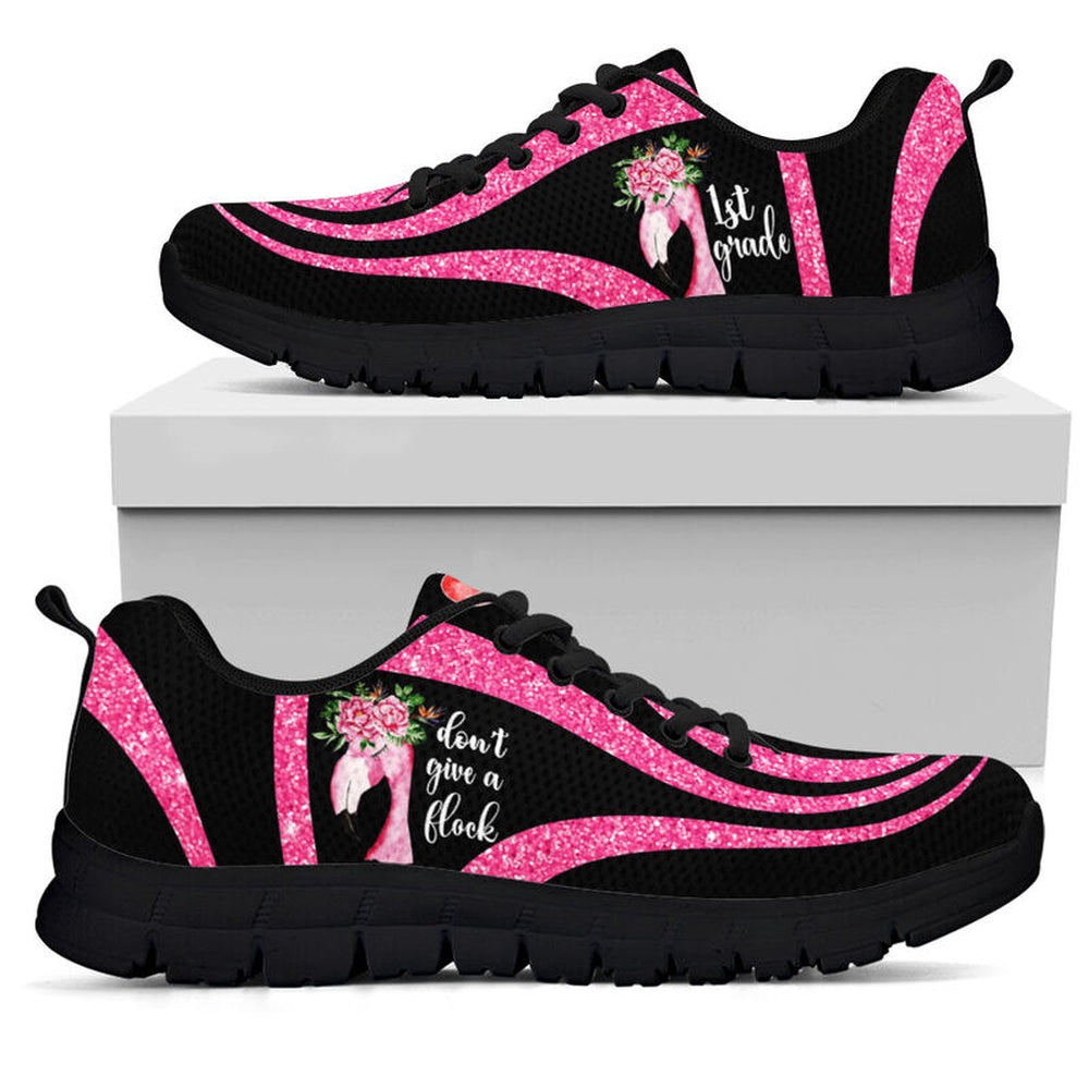 Teacher Sneaker, 1St Grade Teacher Flamingo Pink Line Shoes Shoes, Fun Teacher Shoes