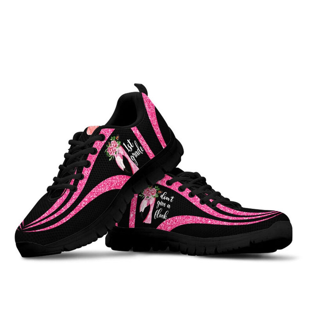 Teacher Sneaker, 1St Grade Teacher Flamingo Pink Line Shoes Shoes, Fun Teacher Shoes