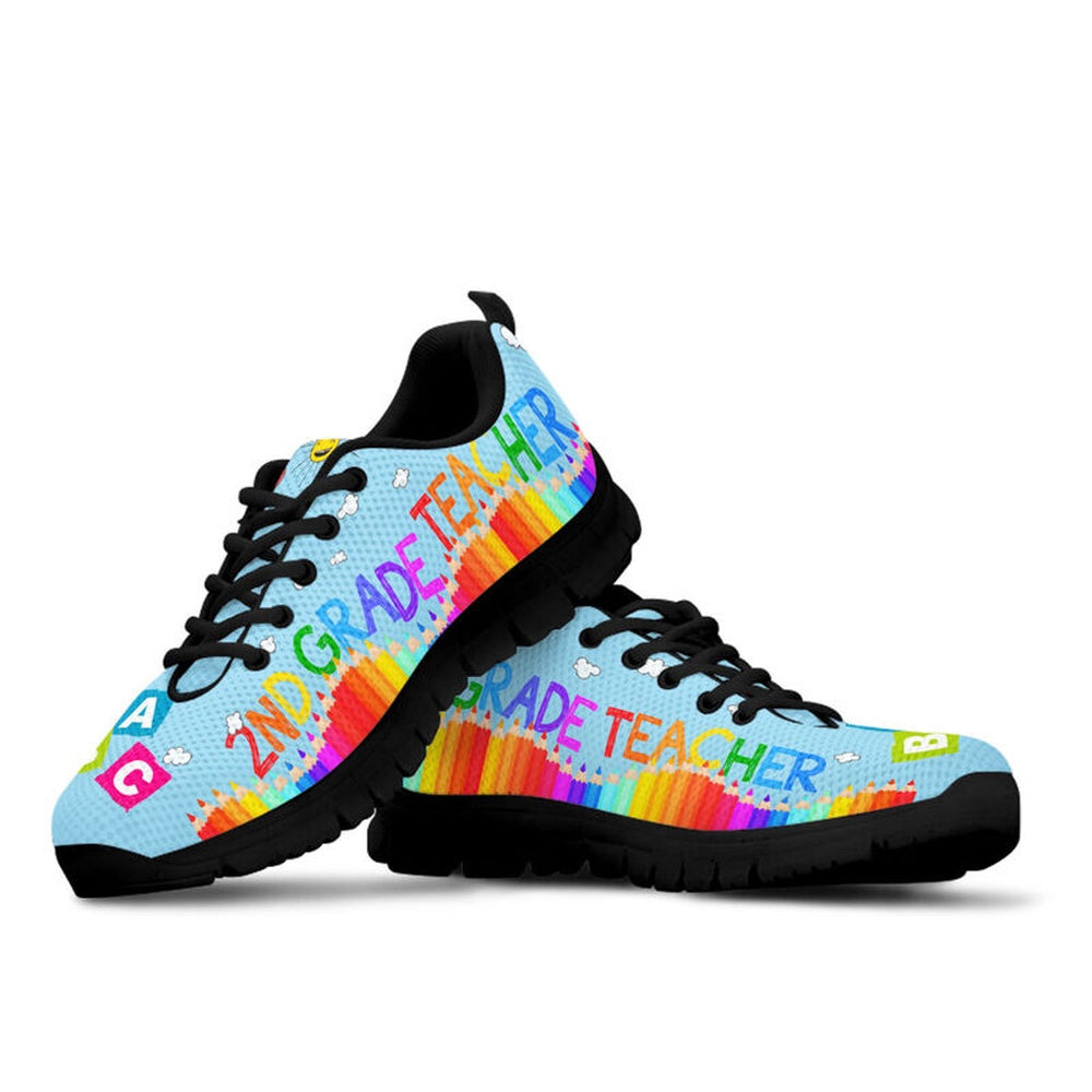Teacher Sneaker, 2Nd Grade Teacher Abc Sneakers, Fun Teacher Shoes