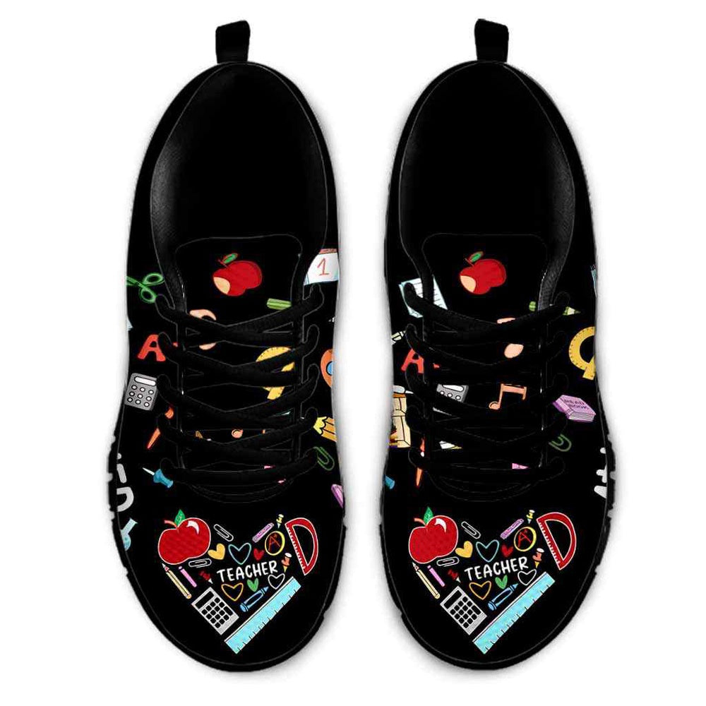 Teacher Sneaker, 4Th Grade Teacher Colorful Tools Love Sneakers Shoes, Fun Teacher Shoes