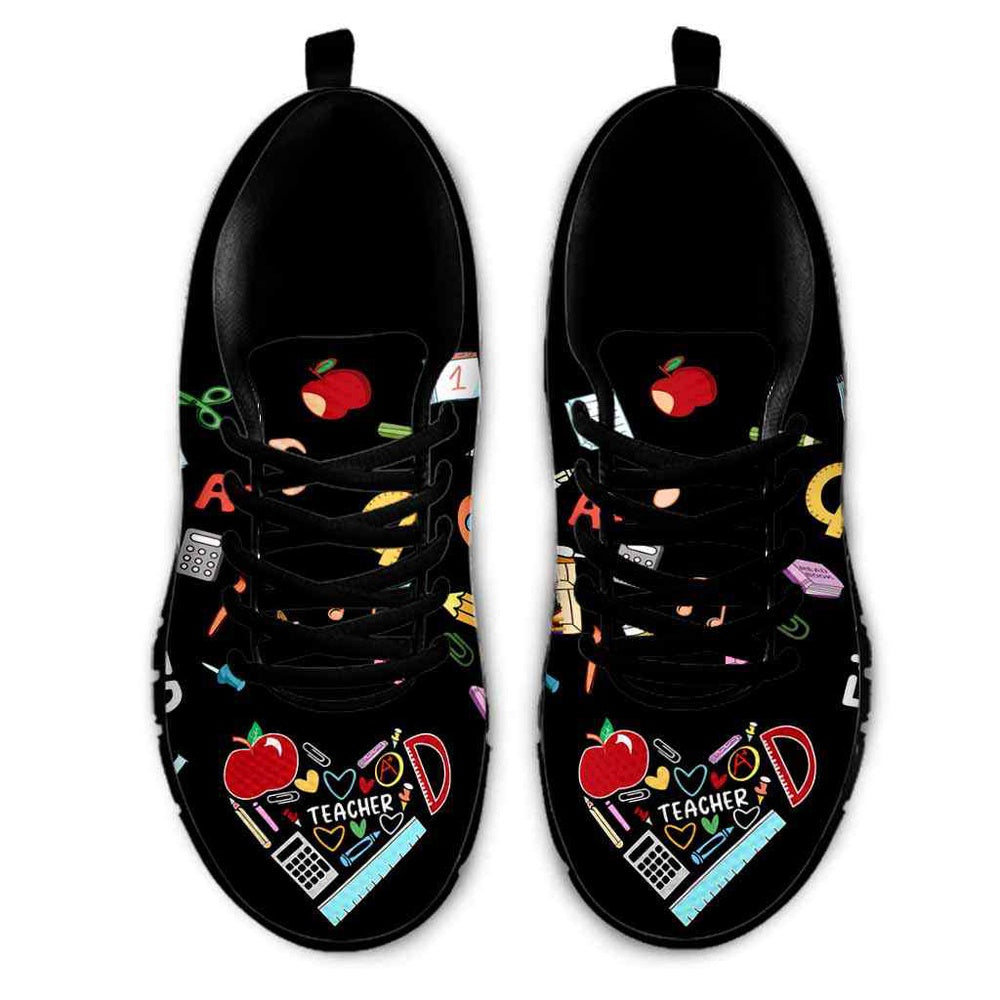 Teacher Sneaker, 5Th Grade Teacher Colorful Tools Love Sneakers Shoes, Fun Teacher Shoes