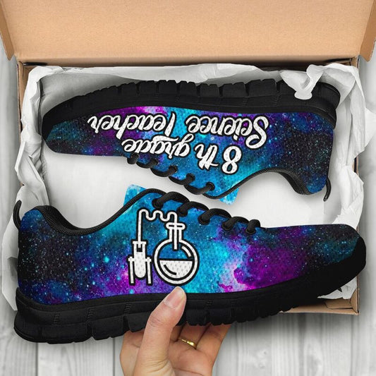 Teacher Sneaker, 8Th Grade Science Teacher Galaxy Sneakers, Fun Teacher Shoes