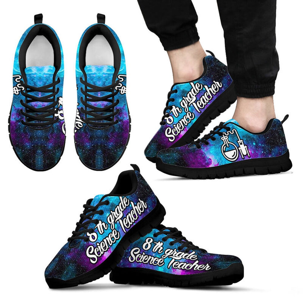 Teacher Sneaker, 8Th Grade Science Teacher Galaxy Sneakers, Fun Teacher Shoes