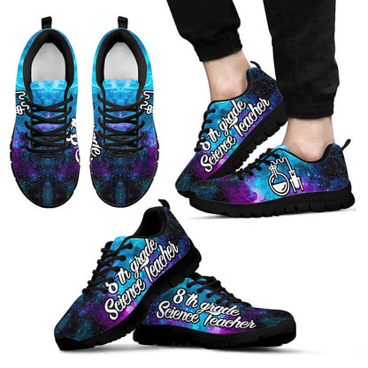 Teacher Sneaker, 8Th Grade Science Teacher Galaxy Sneakers, Fun Teacher Shoes
