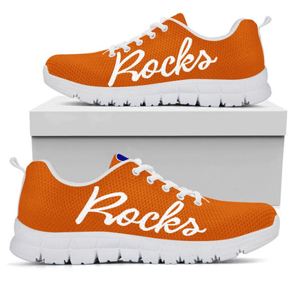 Teacher Sneaker, AVID Teacher Rock Navy, Burnt Orange Sneakers, Fun Teacher Shoes