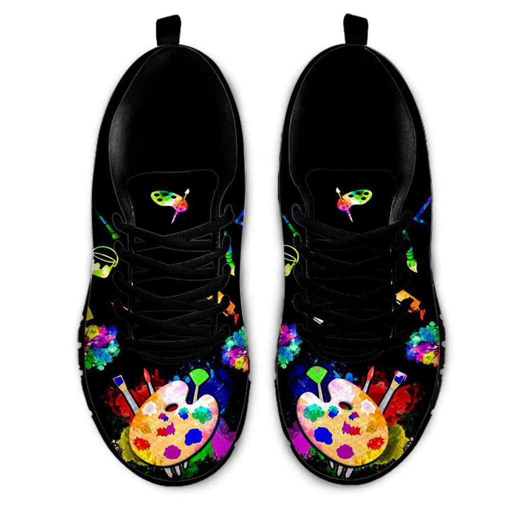 Teacher Sneaker, Art Teacher Art Life Watercolor Sneaker Shoes, Fun Teacher Shoes