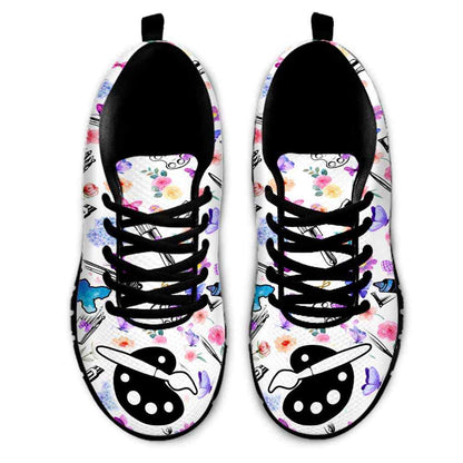 Teacher Sneaker, Art Teacher Colorful Flowers Yall Need Art Sneaker Shoes, Fun Teacher Shoes