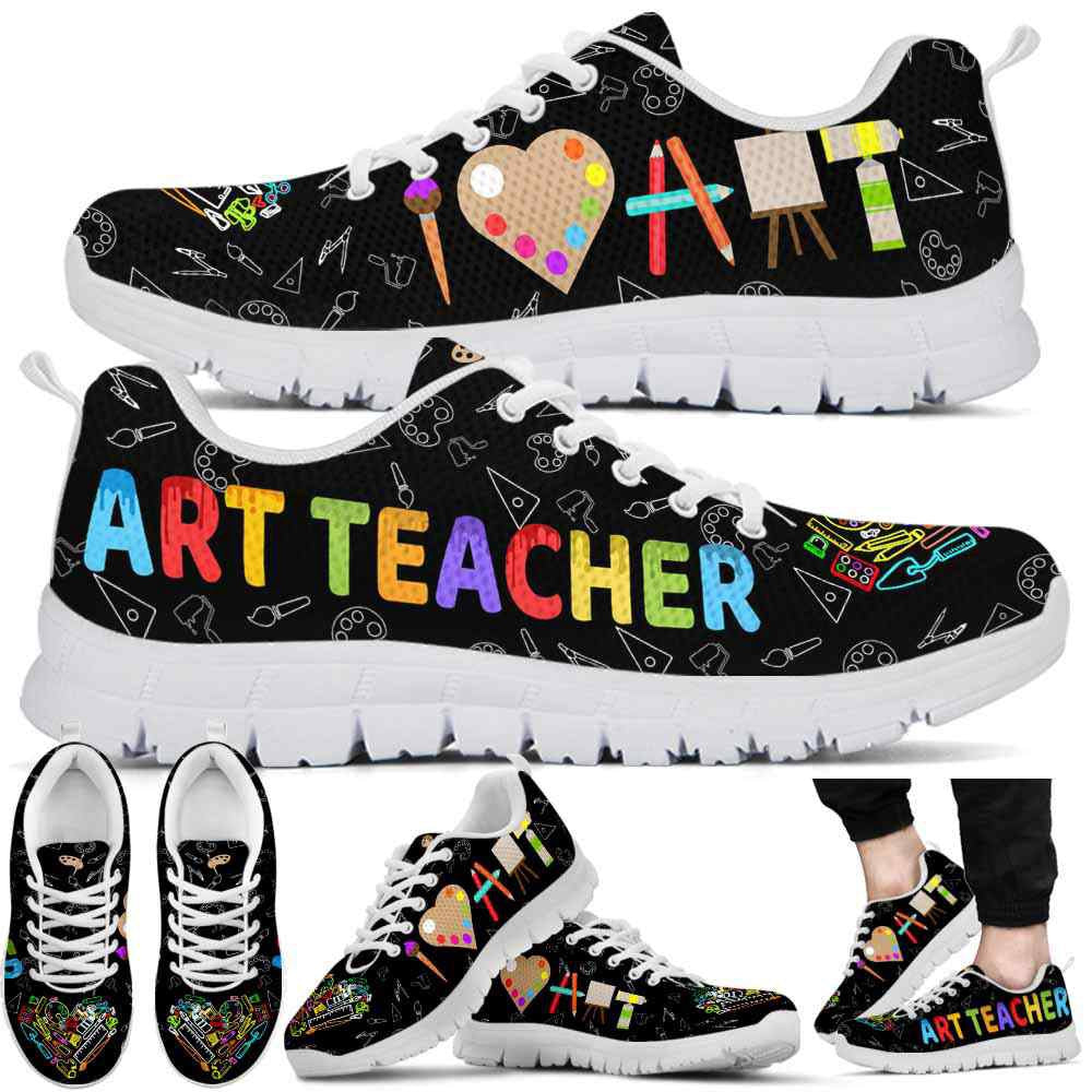 Teacher Sneaker, Art Teacher I Love Art Sneaker Shoes, Fun Teacher Shoes
