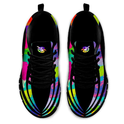 Teacher Sneaker, Art Teacher Line Oil Painting Sneaker Shoes, Fun Teacher Shoes