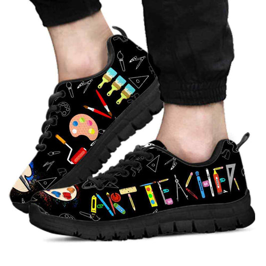Teacher Sneaker, Art Teacher Love Sneaker Shoes, Fun Teacher Shoes