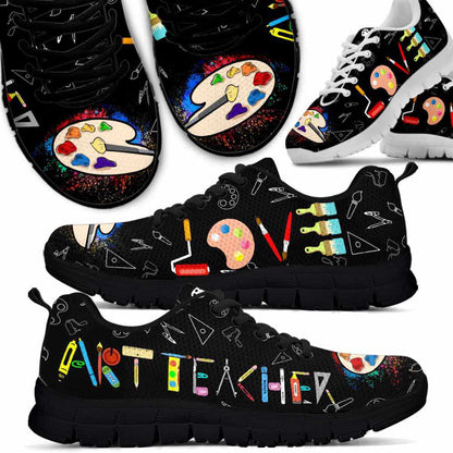 Teacher Sneaker, Art Teacher Love Sneaker Shoes, Fun Teacher Shoes