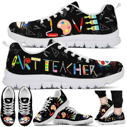 Teacher Sneaker, Art Teacher Love Sneaker Shoes, Fun Teacher Shoes
