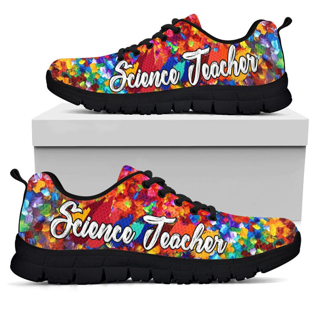 Teacher Sneaker, Art Teacher Science Teacher Paint Art Sneakers, Men Shoes, Fun Teacher Shoes