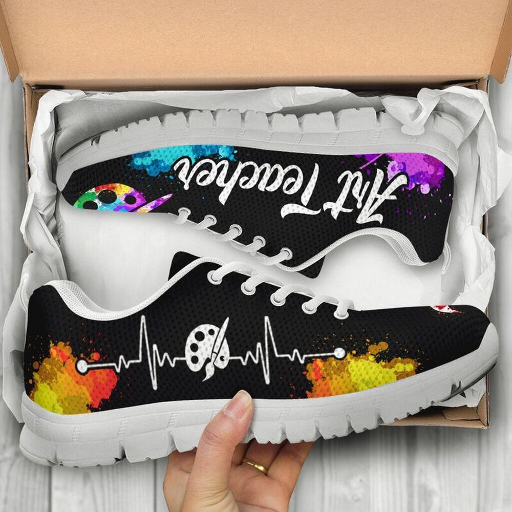 Teacher Sneaker, Art Teacher Water Color Sneakers, Kids, Fun Teacher Shoes