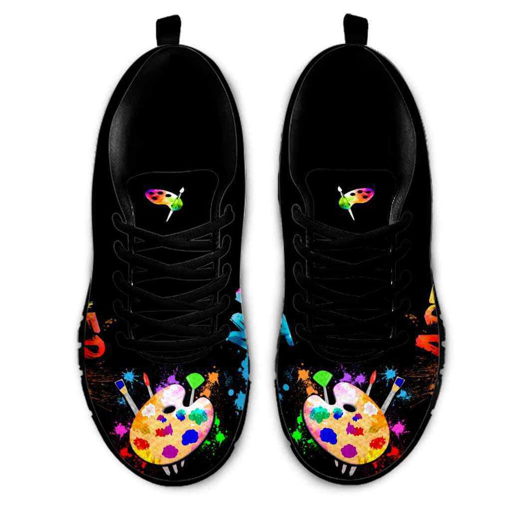 Teacher Sneaker, Art Teacher Watercolor Palette Make Art Sneaker Shoes, Fun Teacher Shoes