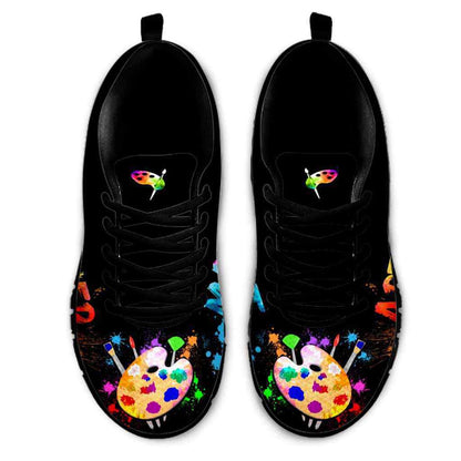 Teacher Sneaker, Art Teacher Watercolor Palette Make Art Sneaker Shoes, Fun Teacher Shoes