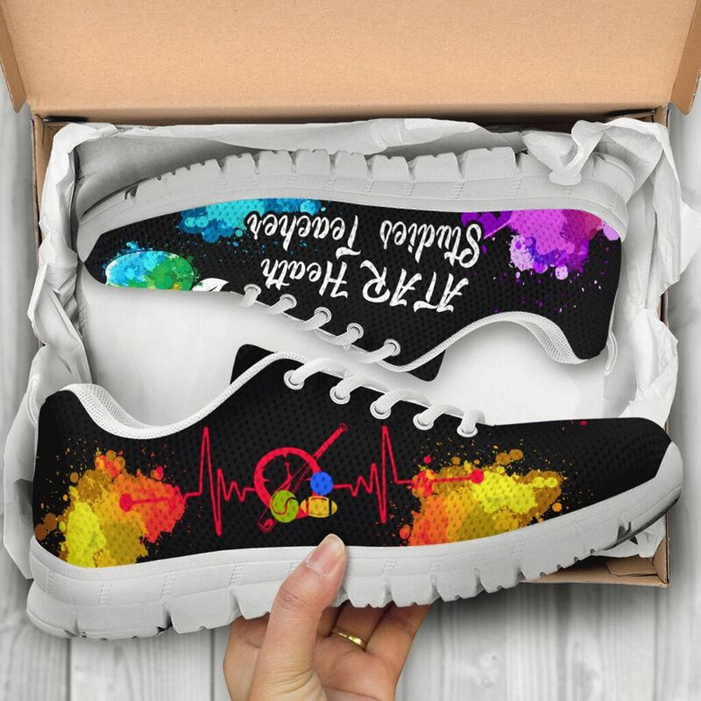 Teacher Sneaker, Atar Heath Studies Teacher Art Sneakers, Fun Teacher Shoes