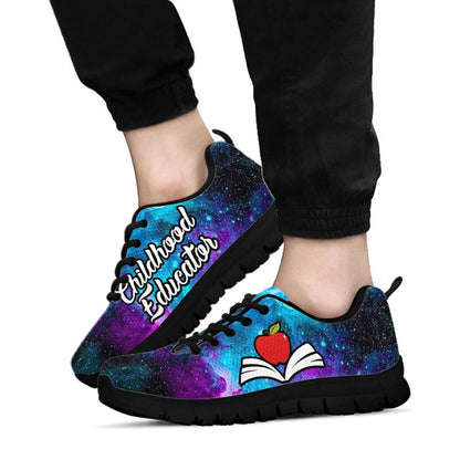 Teacher Sneaker, Childhood Educator- Galaxy Sneakers, Fun Teacher Shoes