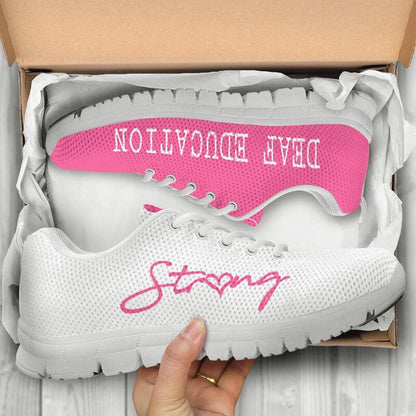 Teacher Sneaker, Deaf Education Strong Sneakers, Fun Teacher Shoes