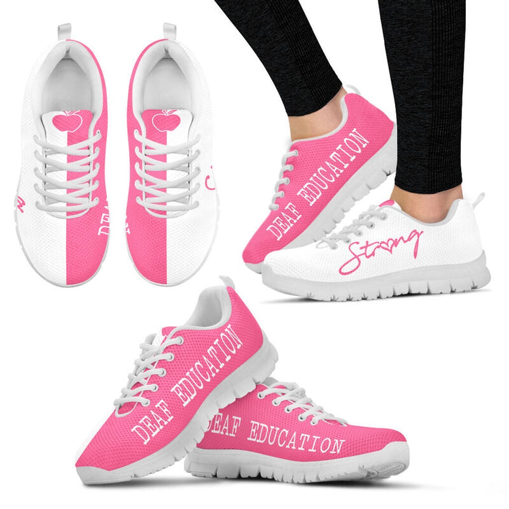 Teacher Sneaker, Deaf Education Strong Sneakers, Fun Teacher Shoes