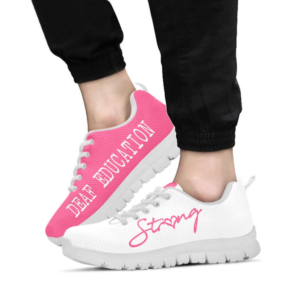 Teacher Sneaker, Deaf Education Strong Sneakers, Fun Teacher Shoes