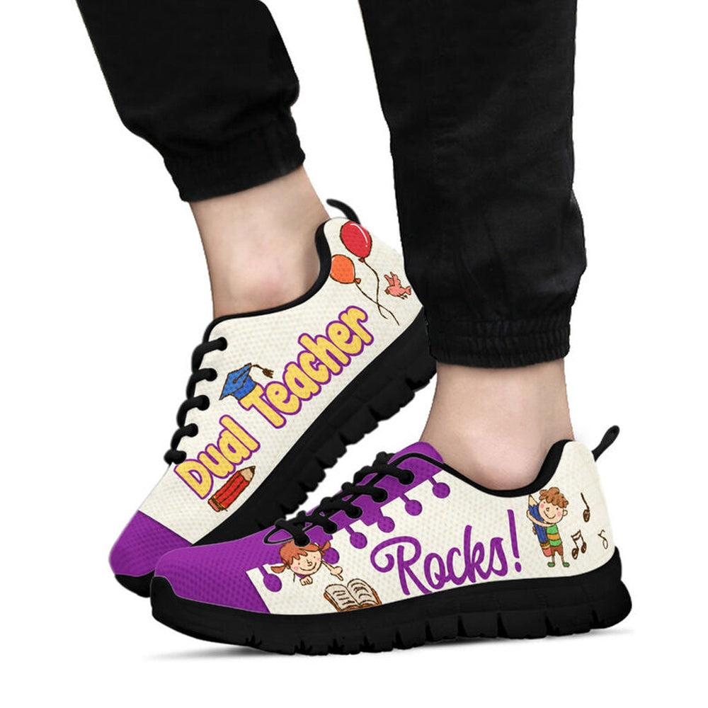 Teacher Sneaker, Dual Teacher Rocks Sneakers, Fun Teacher Shoes