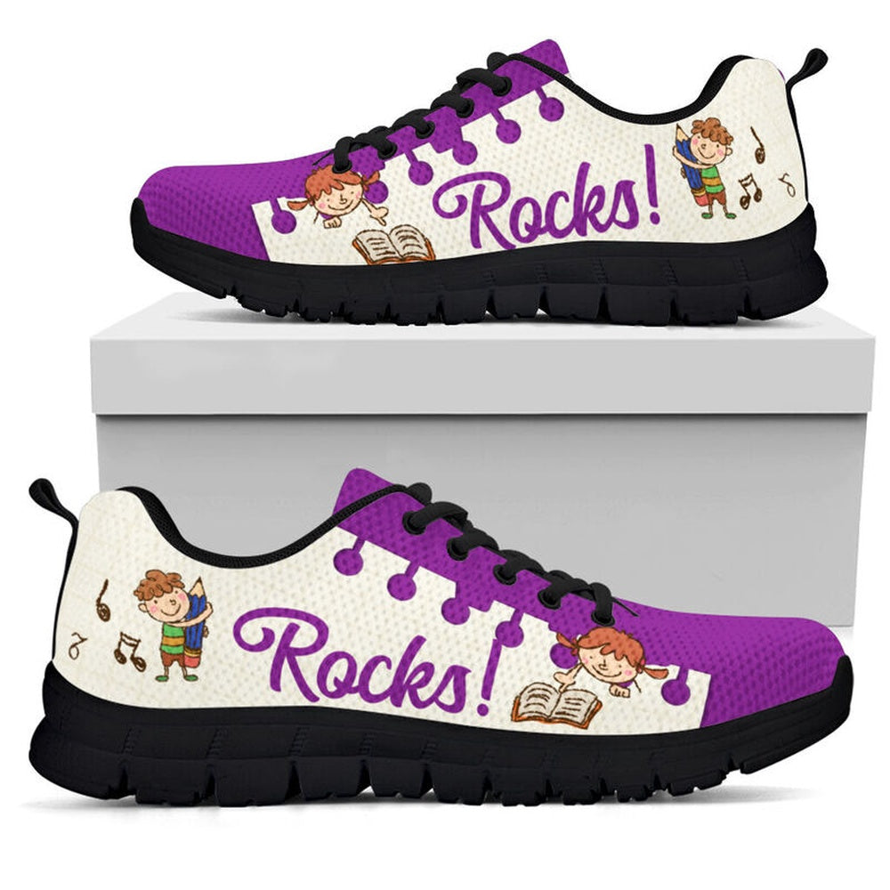 Teacher Sneaker, Dual Teacher Rocks Sneakers, Fun Teacher Shoes